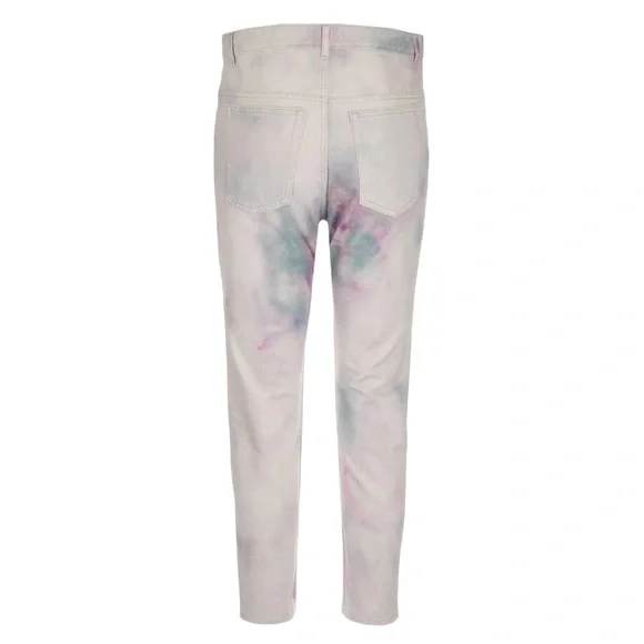 Isabel Marant Étoile Tie-Dye High Waisted Jeans Denim Pastel Cotton Batik - Picture 6 of 16